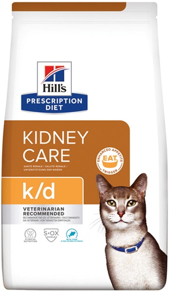 Корм сухой для кошек HILL'S Prescription Diet K/D здоровье почек, тунец (400 г)