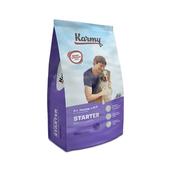 Корм сухой для щенков до 4-х месяцев и беременных и кормящих сук KARMY STARTER с индейкой (2 кг)