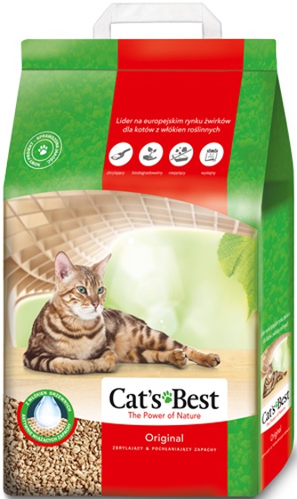 Наполнитель комкующийся древесный для кошек CAT'S BEST Original (10 л/4,3 кг)