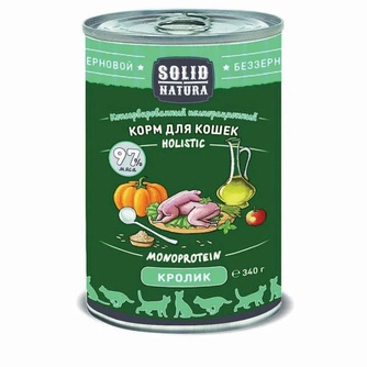 Корм для кошек SOLID NATURA ЦБ-00001806 кролик