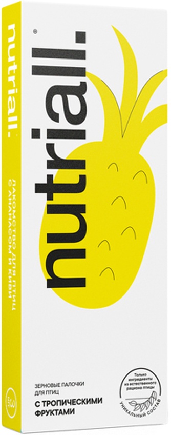 Лакомство для птиц NUTRIALL палочки с тропическими фруктами (90 г/2 шт)