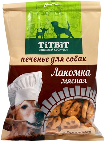 Лакомство для собак TITBIT Лакомый кусочек Лакомка мясная с бараниной (200 г)