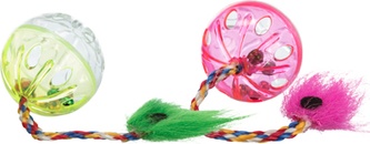 Игрушка для кошек TRIXIE  Мячи с хвостами, пластиковые (4см., 2шт)