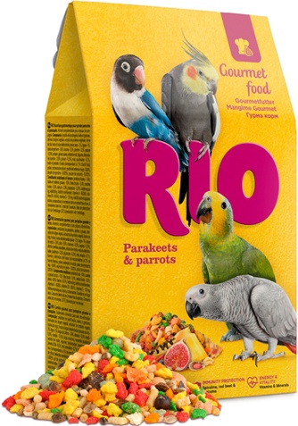 Корм для средних и крупных попугаев RIO Gourme (0,25 кг)