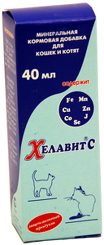 Кормовая добавка для кошек ХЕЛАВИТ С минеральная (40 мл)